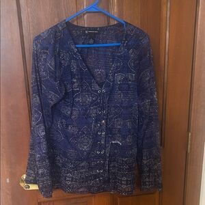 INC International Concepts Blue Blouse